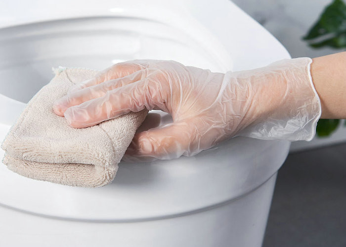 Ivory Latex Disposable Medical Gloves Powder Free Non Sterile