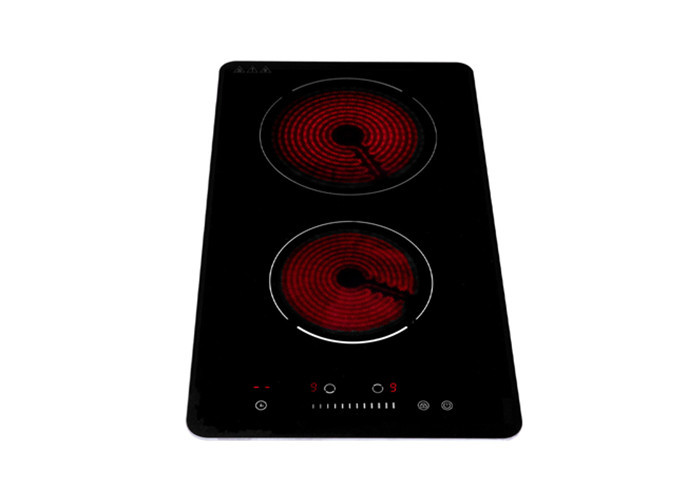 Touch Control 3KW 2 Burner Ceramic Cooktop , 12 Inch 2 Burner Ceramic Hob