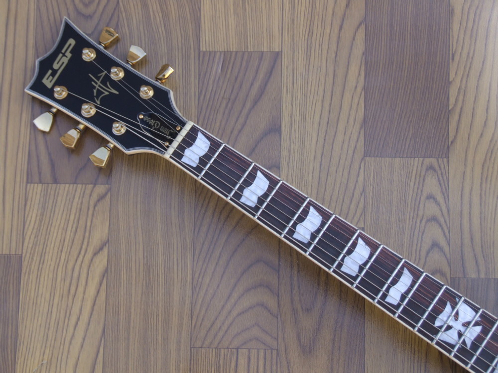 Black ESP Relic guitar single cutaway solid body electric guitar gold hardware Tuneomatic/stoptail bridge direct from fa