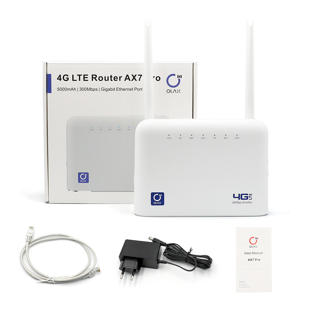 cat4 OLAX AX7 Pro Portable Wifi Modem 4g Mobile With Sim Card Slot