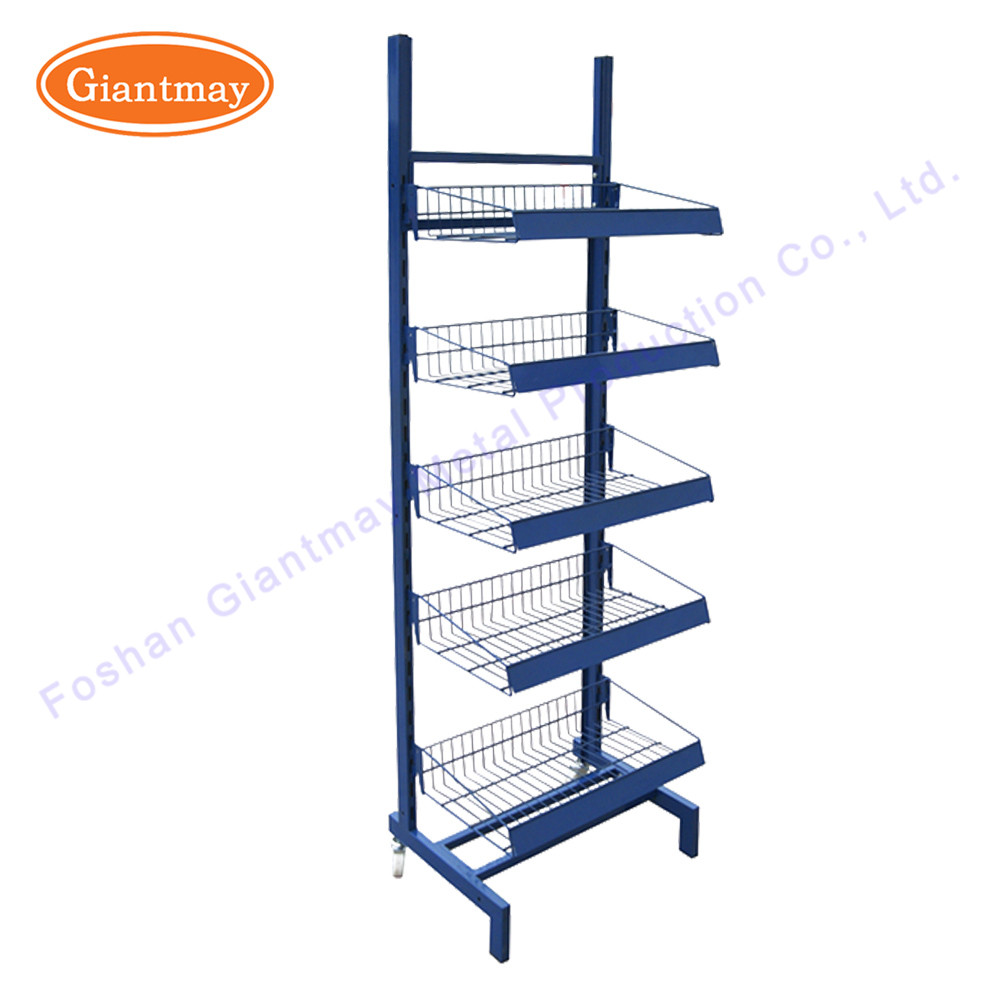 Potato Chips Floor Stand Grocery Bread Retail Display Rack