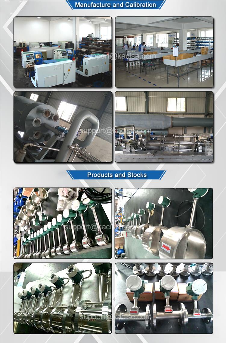Gas Water Oil Gasoline Flowmeter Hydraulic Vortex Flow Meter With LED