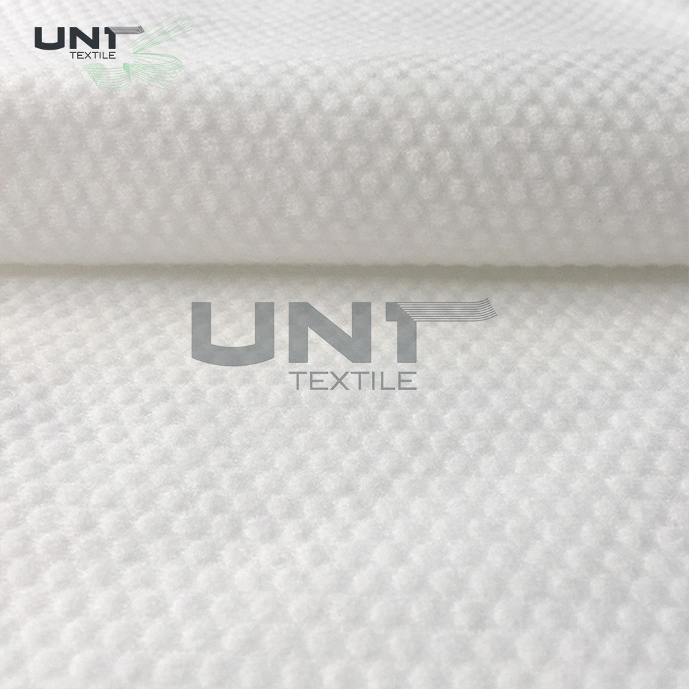 Pearl Pattern Spunlace Nonwoven Fabric Polyester / Viscose Cross Lapping