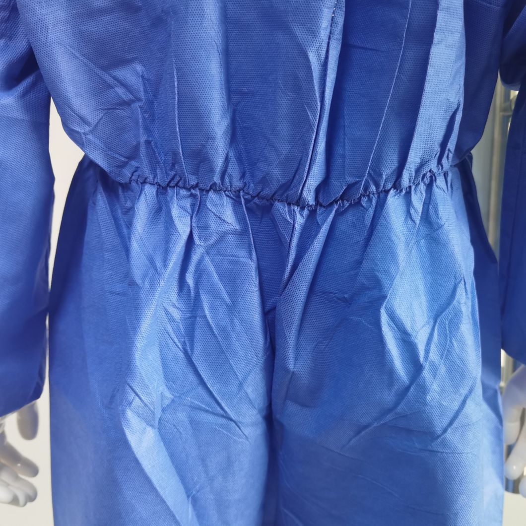 Nonwoven Isolation Overall Hazmat PPE Kit SMS Protective Coverall with Elastic Hood