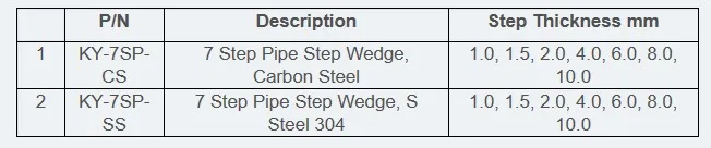 7 Step Pipe Carbon Steel Ultrasonic Test Block With Black Carrying Case