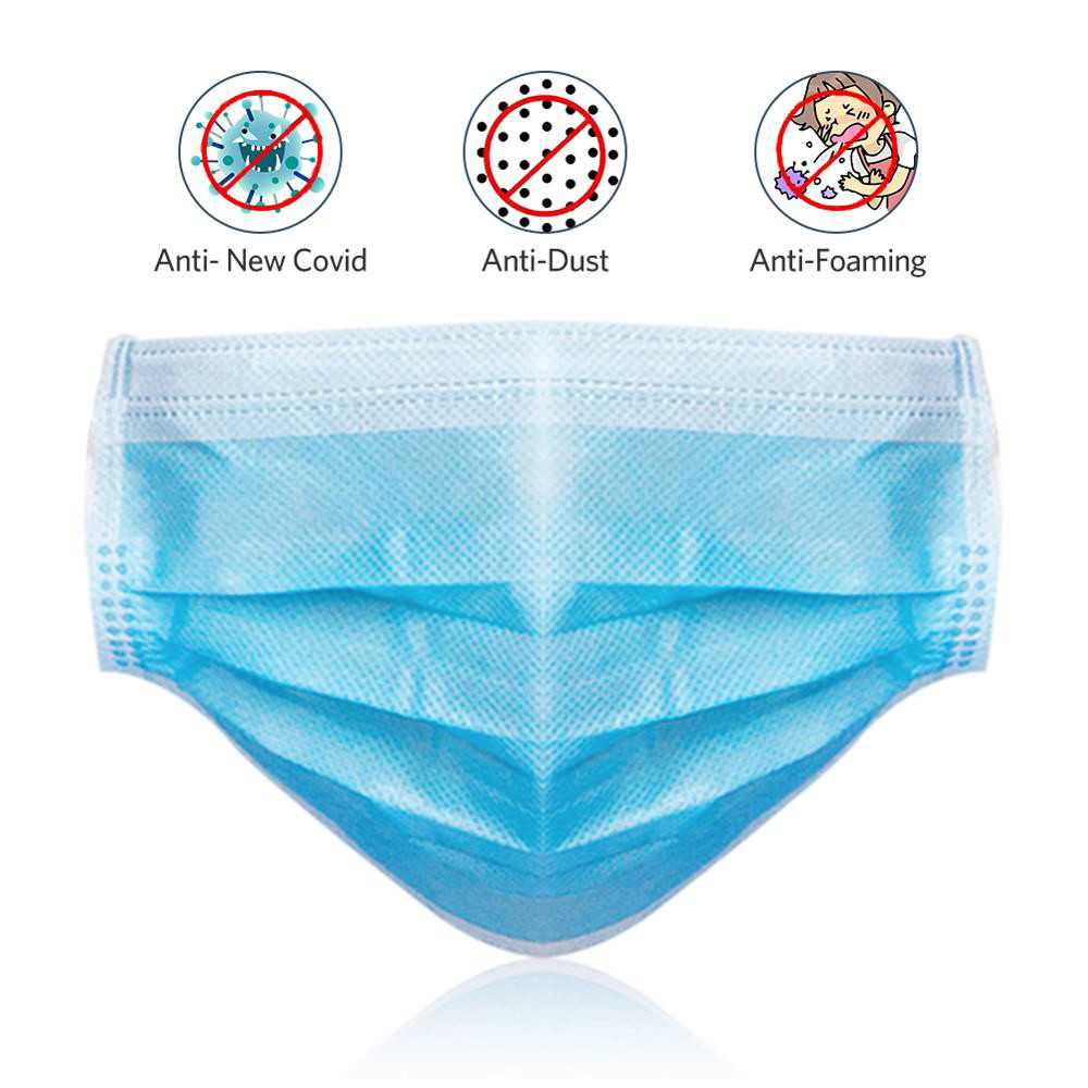 Earloop Style Disposable Protective Face Mask For Bacteria / Dust / Pollen Filtration