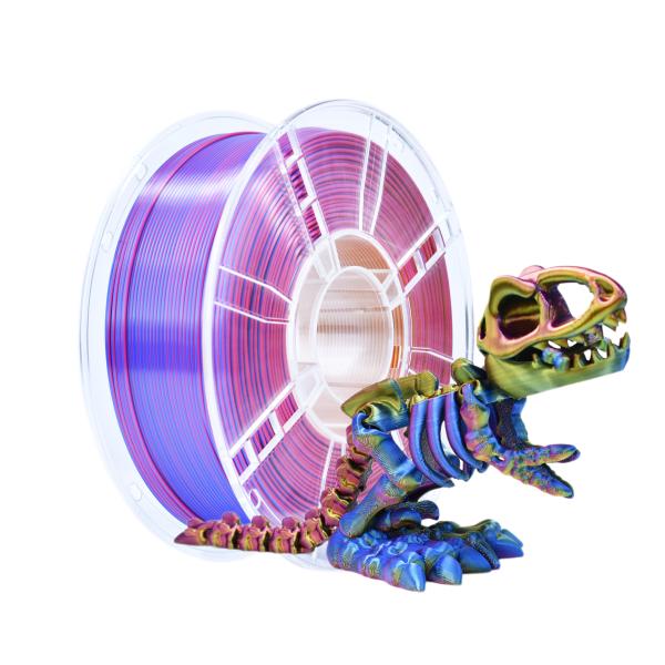 FDM Forming Technology 1.75mm Silk Tri-color Red Blue Gold PLA Filament 3d
