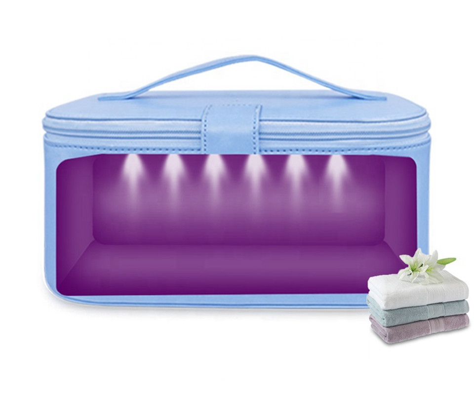 PU Leather 6 Pcs LED UV Lamp Cell Phone Sanitizer