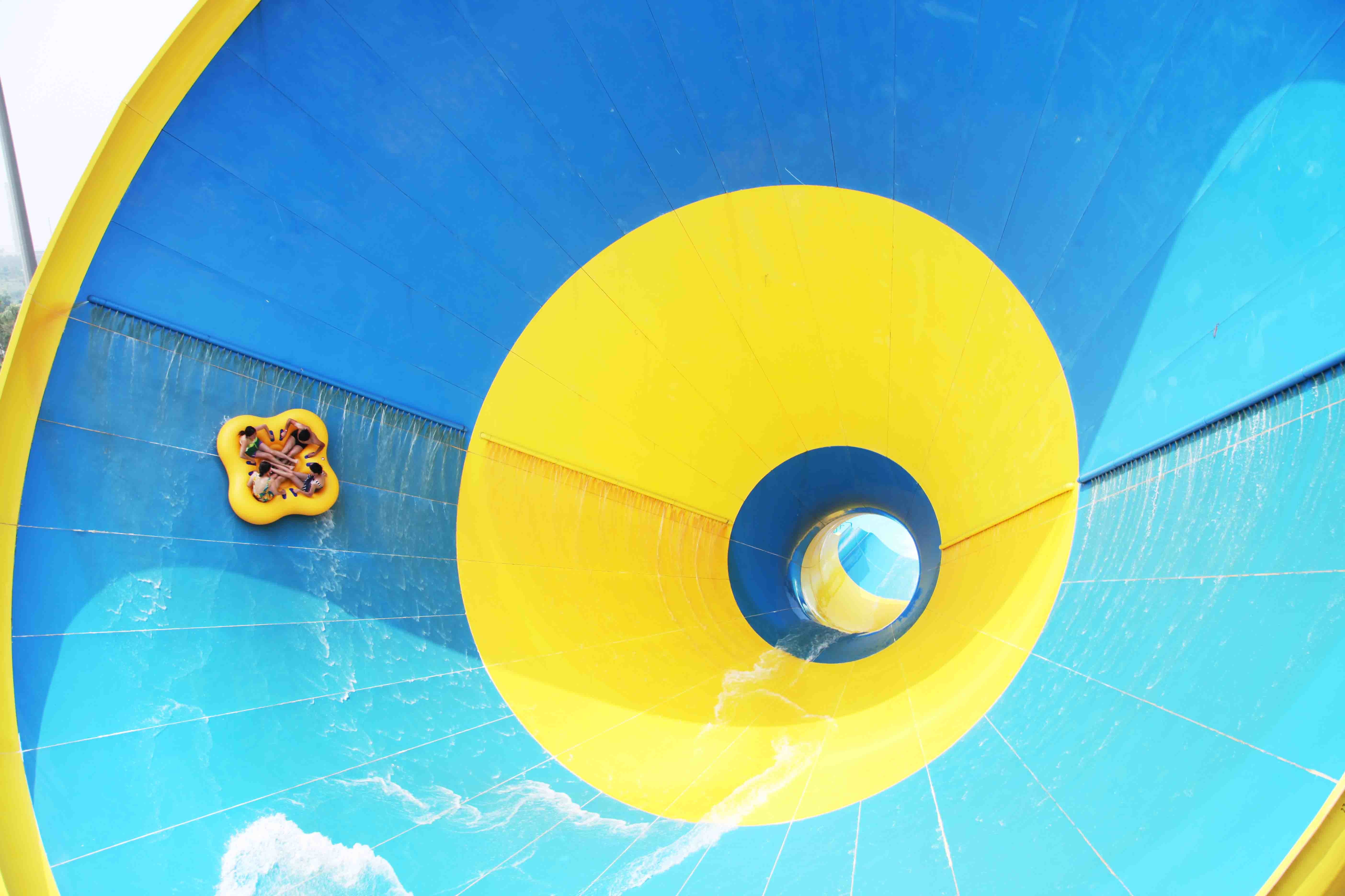 Water Park Equipment Adult Large Water Slide 4 Persons Riding
