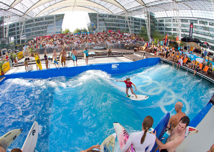 Attractive Water Wave Pool Flowrider Surf Skateboard Simulator Eco - friendly