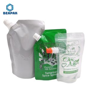 China Customized Size Plastic 8 oz Drink Pouch With Spout on sale