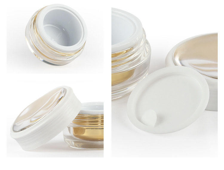 30G Empty Acrylic Plastic Round Jars Skin Care Luxury Eye Cream With Screw Lid