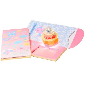 Artificial Style 3D Pop Up Greeting Card with Blank Message Space and Recyclable Design