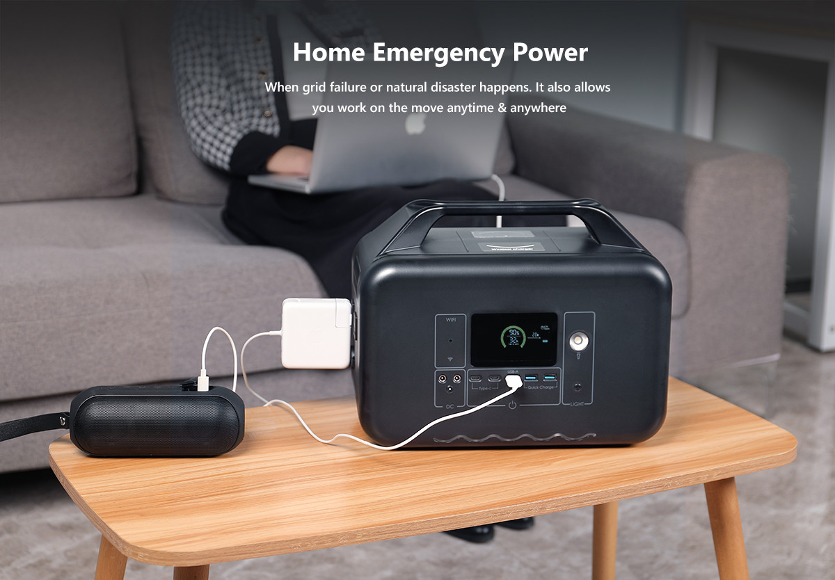 LiFePO4 Battery Portable Solar Power Station Solar Generator 600w 672wh