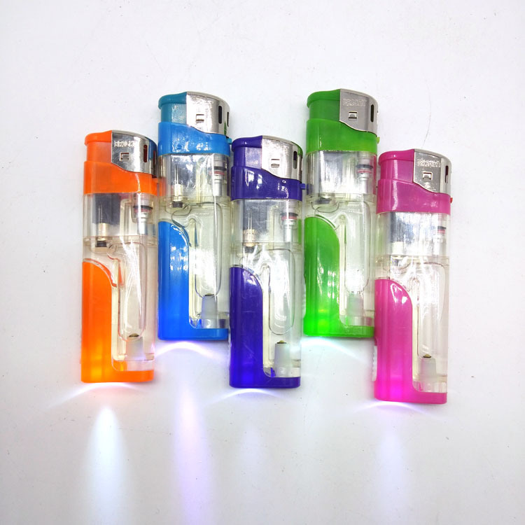White LED Lamp Soft Flame Electronic Lighter Refillable Cigar Lighter