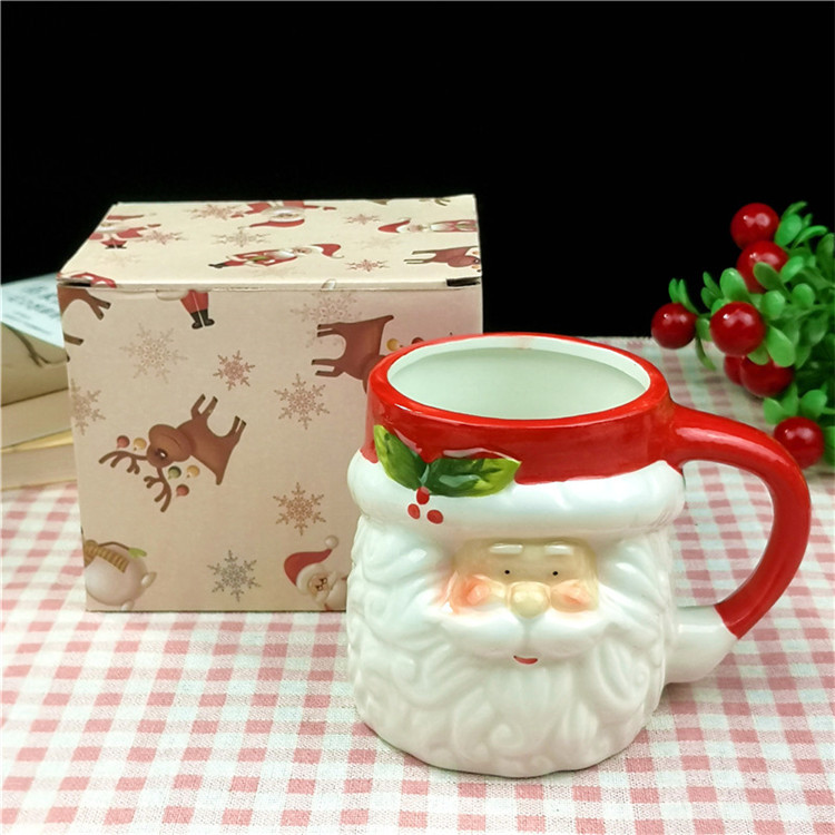 Christmas Mug 400ml Creative 3D Modeling Couple Coffee Cup Breakfast Milk Cup Festival Gift Handcrafted Animal Cup