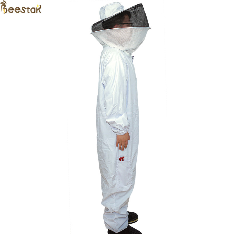 S-XXL Ventilated Bee Jacket With Round Veil Beekeeping Suit Bee Keeper Cotton Suit