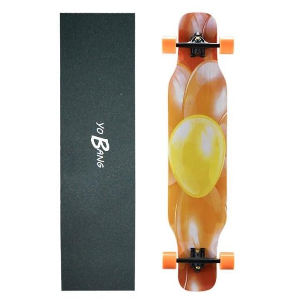 China manufacturer 40inch 8 Layers Chinese Maple Wood Longboard With Orange Pu