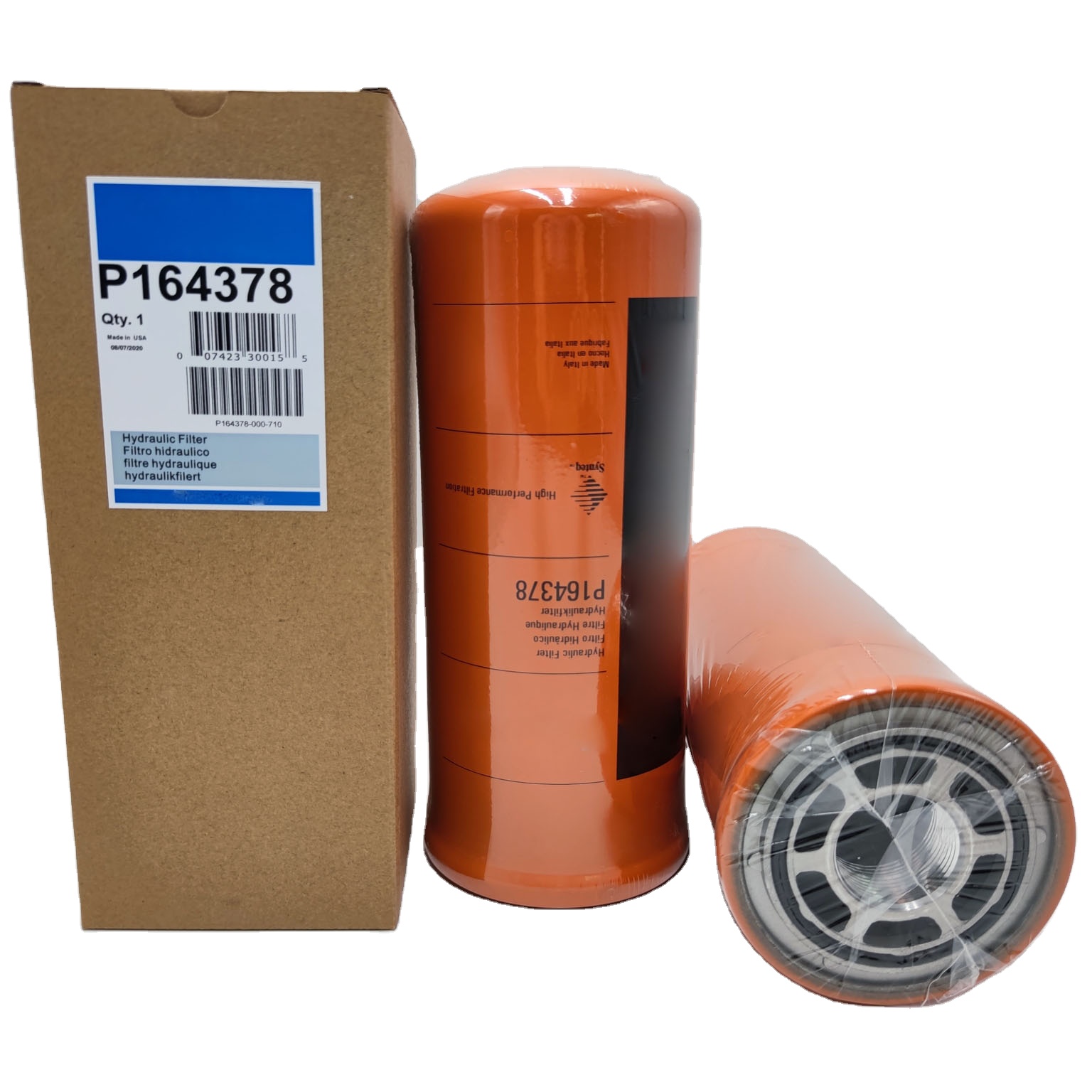 Supply Truck Hydraulic Oil Filter P164378 with OE NO. P164378 and Picture Showing