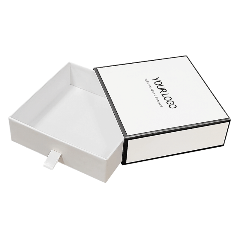 Varnished Satin Lined Rigid Cardboard Sliding Drawer Gift Boxes for Cosmetic Packaging