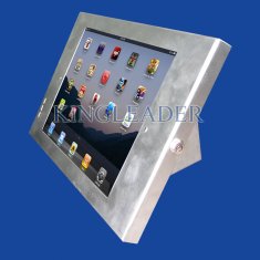 China Ipad Security Kiosk Enclosure With Height Adjustable Rotatable Bracket For Floor Stand on sale
