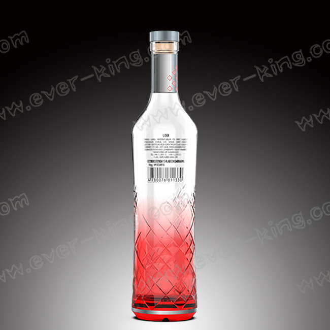 Customer Designed Transparent 1.5L Vodka Glass Bottle