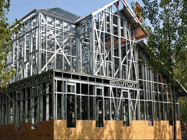 Thick Residential Prefabricated Homes , Aluminum Alloy Frame Steel Building