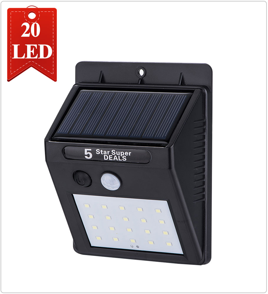 72LED IP65 3 Head Solar Security Light With Motion Sensor 360 Degree