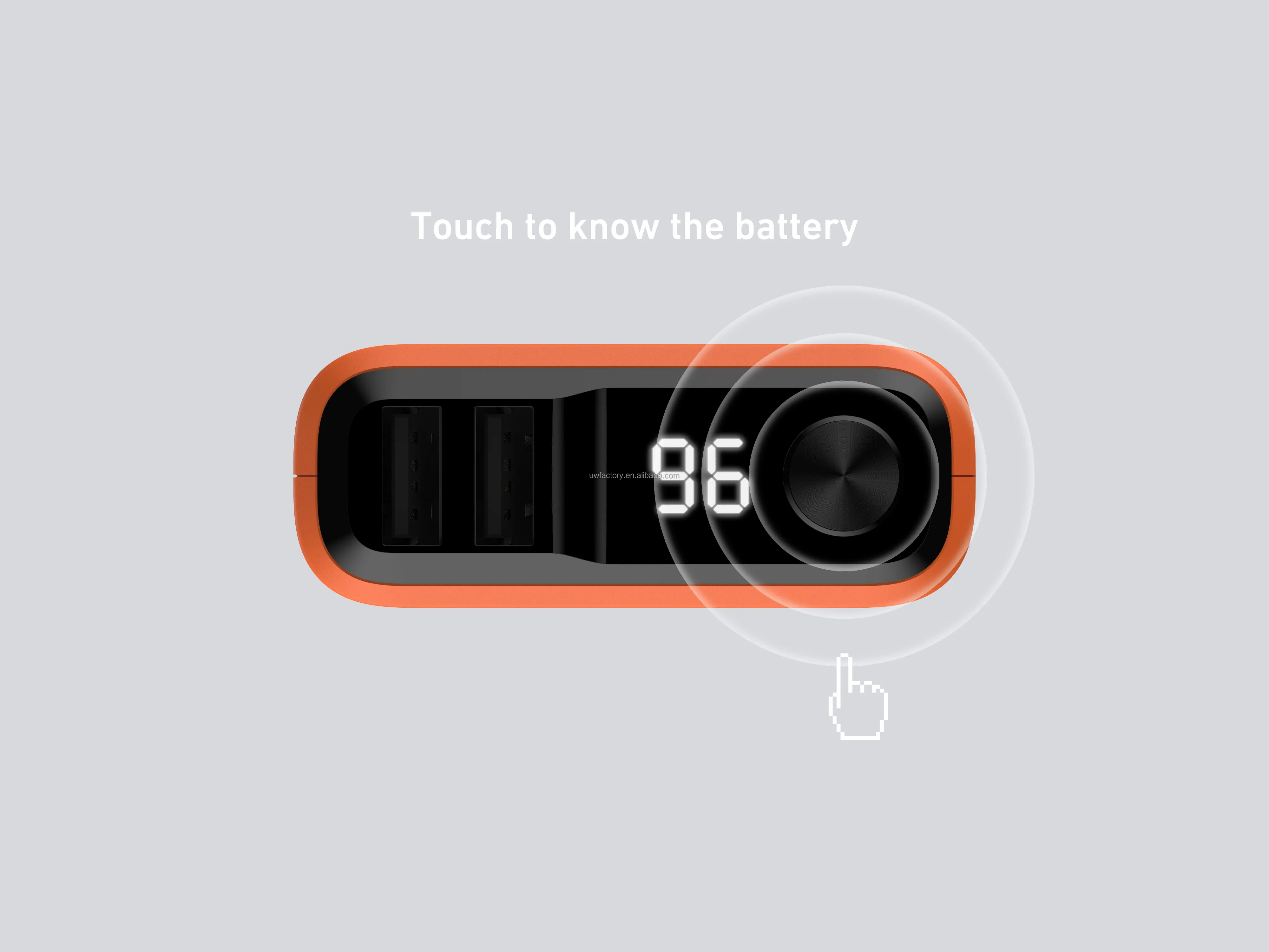 Mini Power Bank 10000mAh 20000mAh PD18W Fast Charging LCD Display with Wireless Output and PVC Material