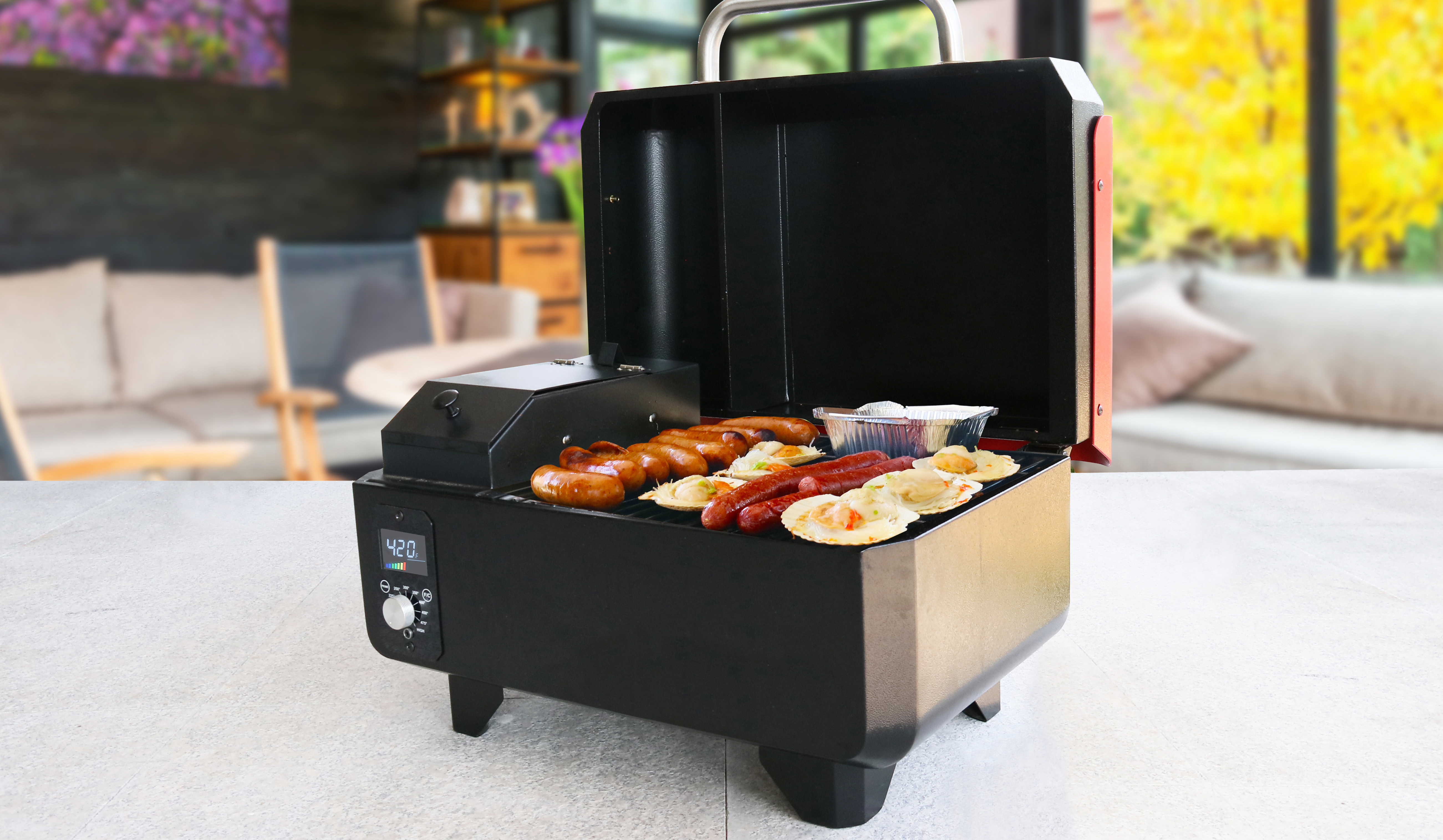 Experience the Versatility Portable Wood Pellet Grill Electric Smoker for Outdoor BBQ