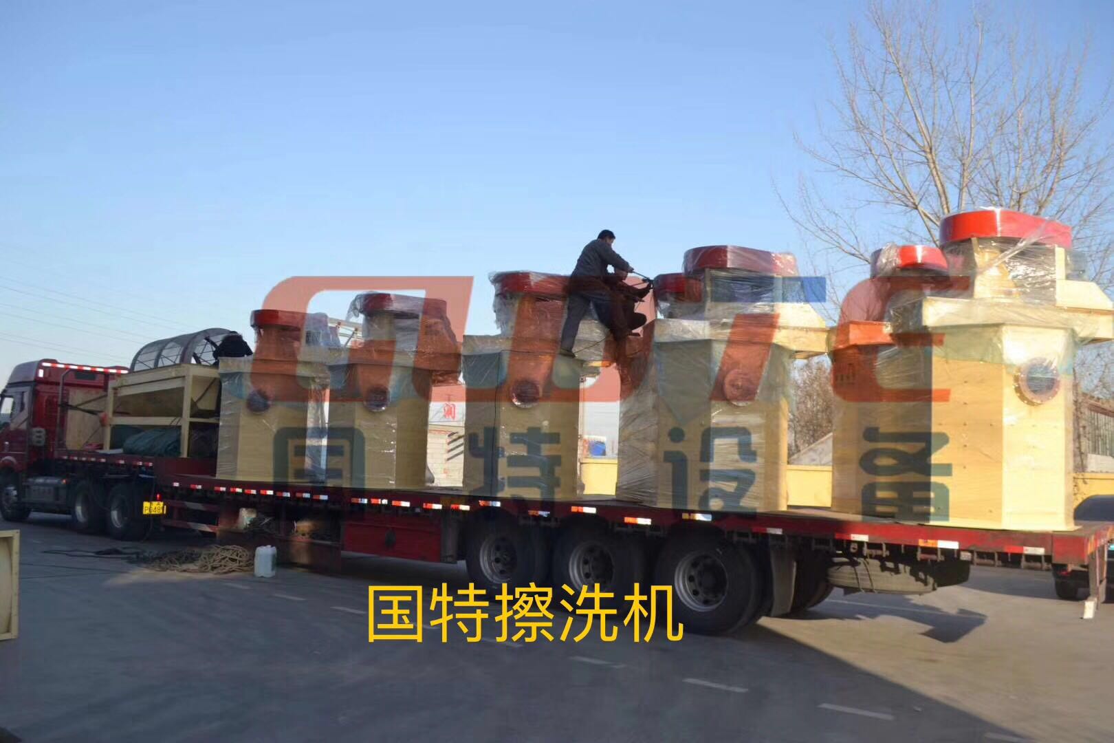 Attrition Scrubber Sand Washing Machine for Video Outgoing-Inspection Silica Sand Plant