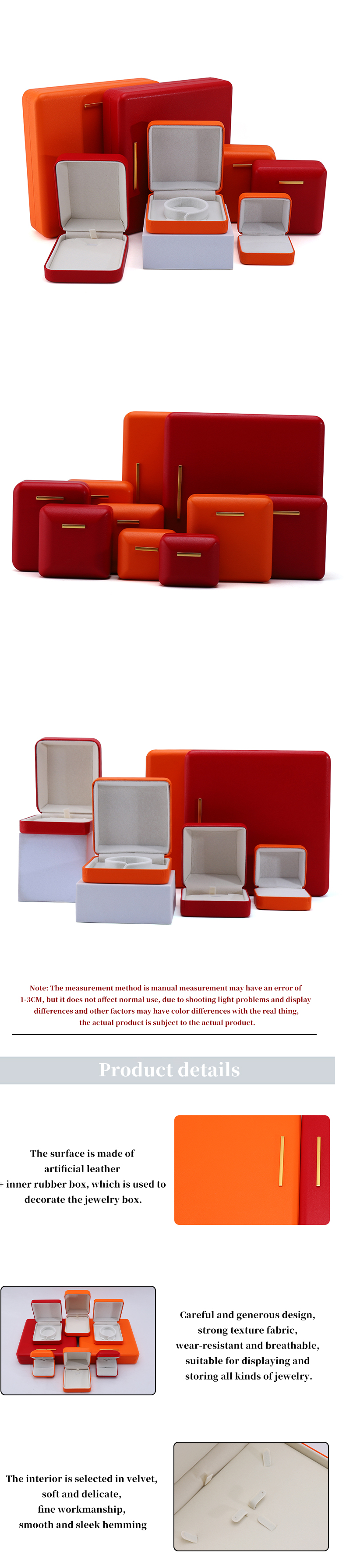 Multi-Color Sleek Convex PU Leather Jewelry Storage Box for Luxury Packaging
