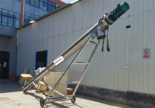Stainless Steel Inclined Screw Conveyor Spiral For Grain Powder