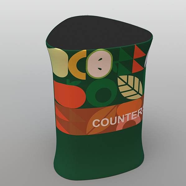Portable Advertising Fabric Pop Up Counter Display Aluminium Pop Up Reception Desk