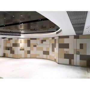  Customized Decorative Partition Wall Portable With Fabric Hard Cushion Surface Manufactures