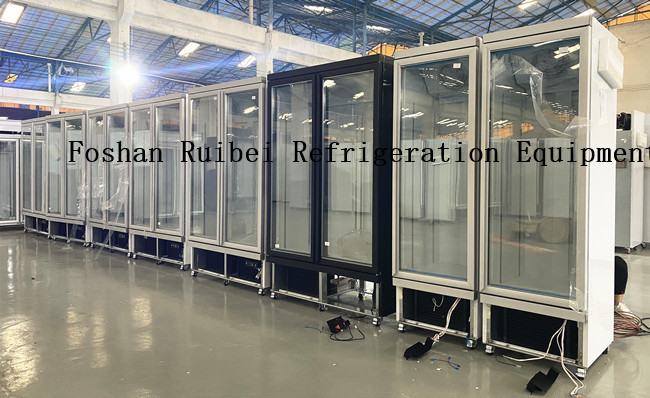Double Door Commercial Refrigerator upright cooler /refrigeration display case