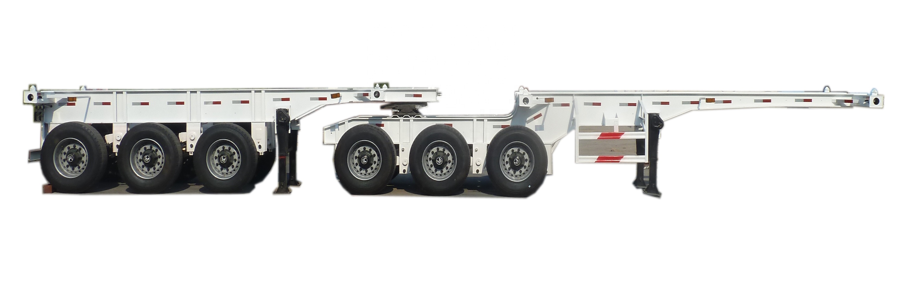 Fuwa Bpw Optional Axle 40 Feet 3 Axles Skeleton Semi Trailer for Container Transportation