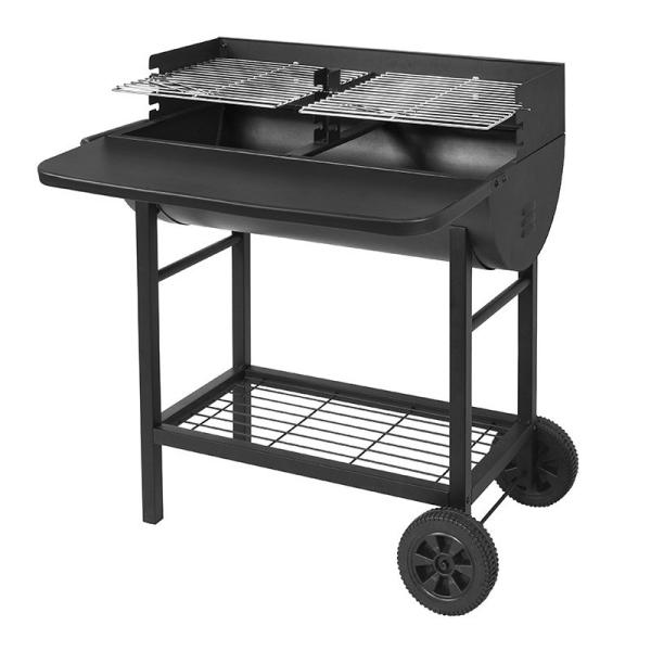 40*41 cm * 2 Cooking Area Steel BBQ Grill for Outdoor Patio Garden Deck Backyard