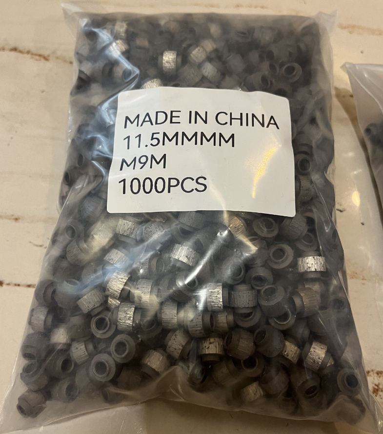 Marble Quarry Cutting Diamond Beads 11.5mm Bead Diameter For Wire Saw Machine