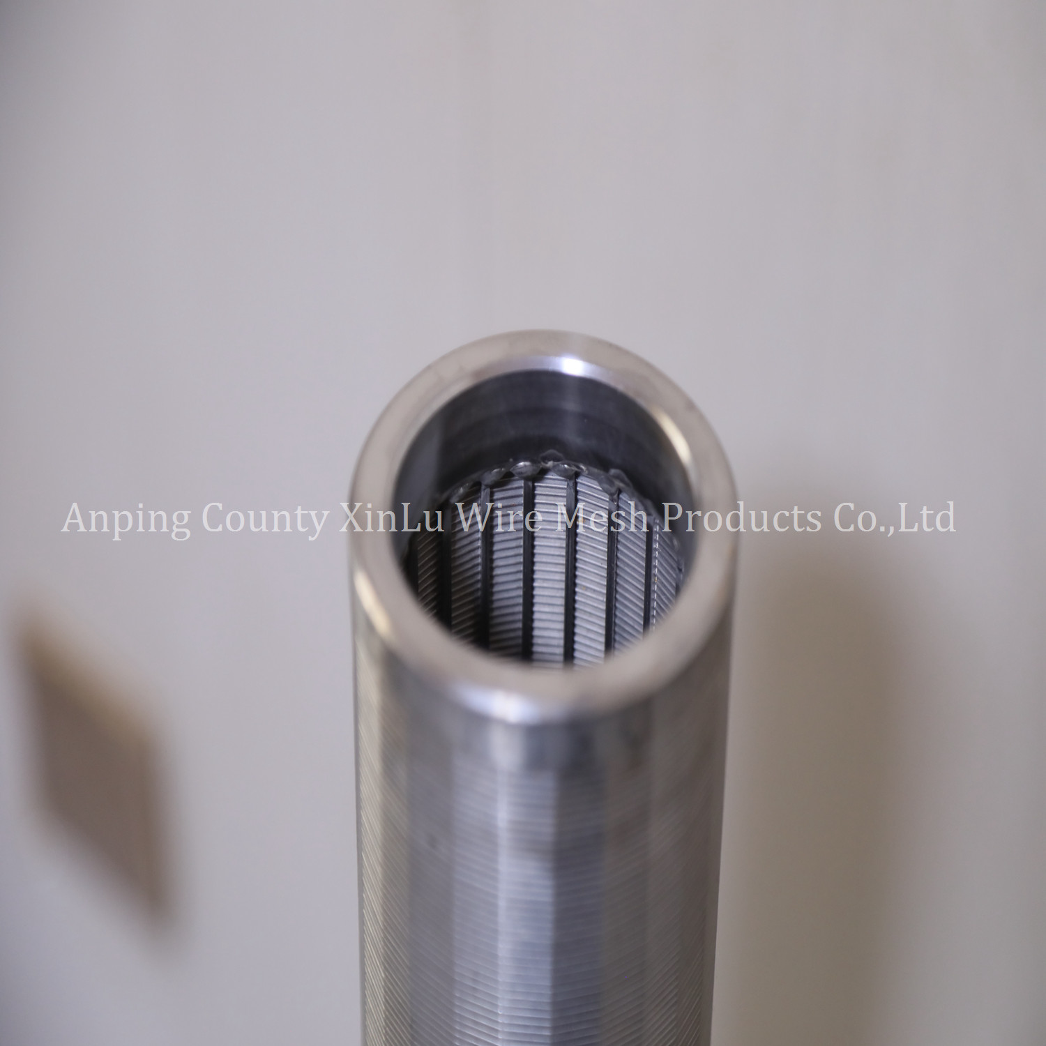Stainless Steel V Wire Wrapped Continuous Slot Johnson Strainer Tube with Bevel Plain End Connection