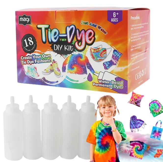 Supply Tie Dye Kit 8 Colors Upgraded Formulas No Fading Clothes Fabric Textile Paints Colorful Tie-Dye Sets for Kids