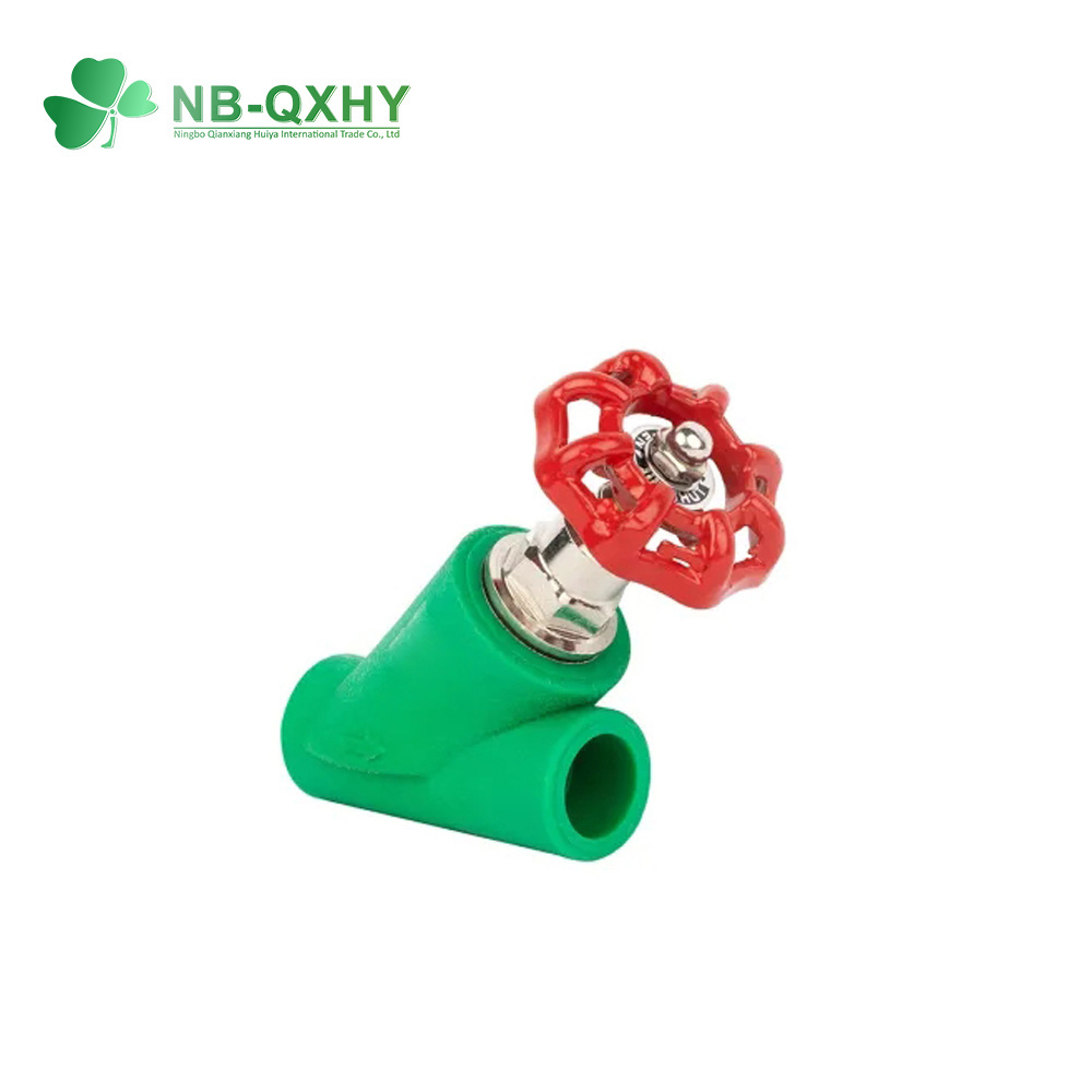 Green/White Plastic Brass PPR Pipe Fitting Water Ball Valve for Plumbing System