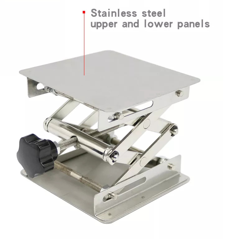 School Lab Stand Table Scissor Lift 250*250mm Manual Laboratory Scissor Lift