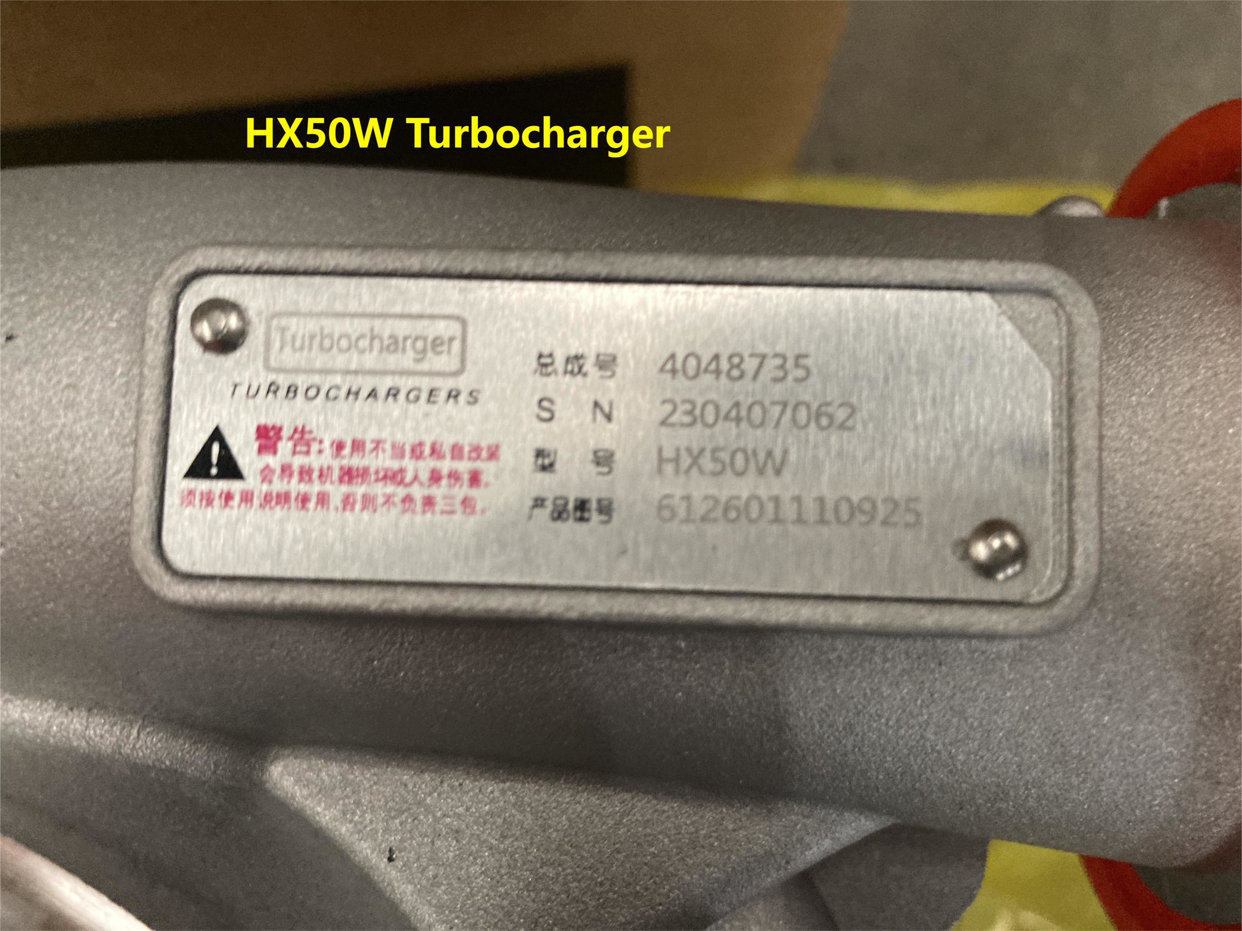 HX50W Turbo 4048735 230407062 612601110925 FOTON Truck Spare Parts