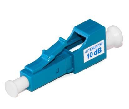 High Return Loss Fiber Optic Attenuator , Fiber Attenuator Lc Blue Color