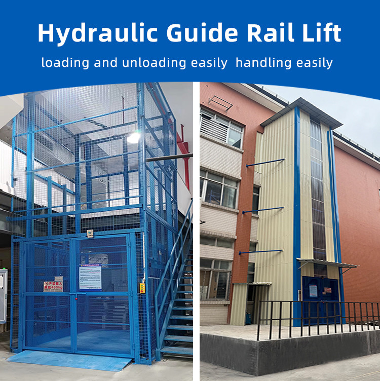 Heavy Load Hydraulic Lift Hydraulic Cargo Lift Elevator With Emergency Stop Smooth Vertical Transport