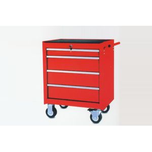 Heavy Duty 4 Drawer Roller Cabinet with Red and Sliver Drawers(THD-27041)