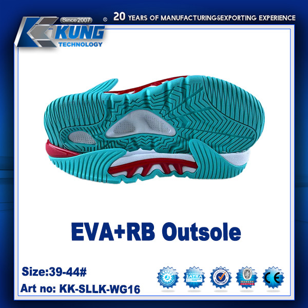 Customized Logo Printing High Elastic EVA RB Outer Sole For Sneaker