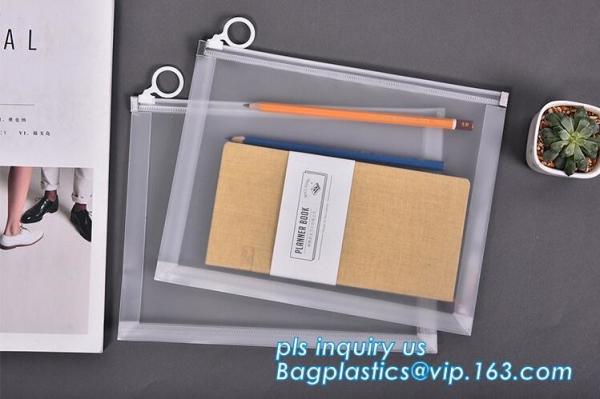 plastic Zippered Envelope k Waterproof PP Bags Seamless Slider Closure Storage