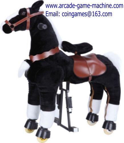 Quality Black Horse Mechanical Animal Kiddie Rides Toy For Sale for sale